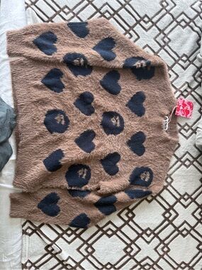 BAPE Wool Mix Fuzzy Brown Monogram Sweater